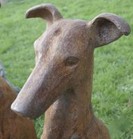 Pair of Large Outdoor Weathered Cast Iron Greyhound Dogs (3 of 9) Pair of Large Outdoor Weathered Cast Iron Greyhound Dogs (3 of 9)