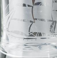 Clear Crystal Glass Decanter Depicting Caravelle (5 of 5) Clear Crystal Glass Decanter Depicting Caravelle (5 of 5)
