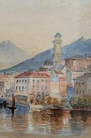 Large Lake in Italy - Beautiful 1930s Watercolour Landscape Painting (7 of 9) Large Lake in Italy - Beautiful 1930s Watercolour Landscape Painting (7 of 9)