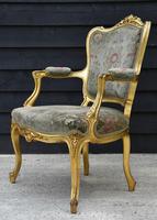 Beautiful Matched Pair of Fine Quality French Gilt Armchairs c.1900 (11 of 16) Beautiful Matched Pair of Fine Quality French Gilt Armchairs c.1900 (11 of 16)