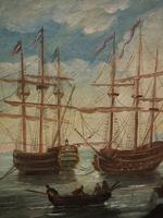 Oil Painting of a Harbour Scene (5 of 11) Oil Painting of a Harbour Scene (5 of 11)