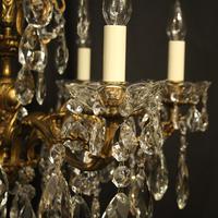 Italian Gilt Bronze & Crystal 6 Light Antique Chandelier (9 of 10) Italian Gilt Bronze & Crystal 6 Light Antique Chandelier (9 of 10)