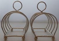 Pair of 1935 Solid Hallmarked Silver Toast Rack Racks William Hutton 99g (3 of 7) Pair of 1935 Solid Hallmarked Silver Toast Rack Racks William Hutton 99g (3 of 7)
