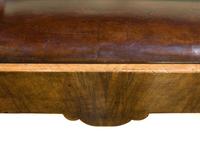 Queen Anne Style Walnut Stool with Burgundy Leather Seat (2 of 6) Queen Anne Style Walnut Stool with Burgundy Leather Seat (2 of 6)