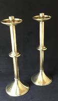 Pair of Tall Brass 19th Century Church / Altar Candlesticks (6 of 6) Pair of Tall Brass 19th Century Church / Altar Candlesticks (6 of 6)