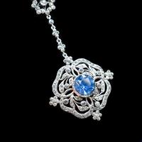 Antique Old Cut Blue Paste Drop Sterling Silver Pendant Necklace (10 of 12) Antique Old Cut Blue Paste Drop Sterling Silver Pendant Necklace (10 of 12)