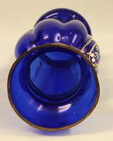 Antique Bristol Blue Glass Decorated Vase (5 of 7) Antique Bristol Blue Glass Decorated Vase (5 of 7)
