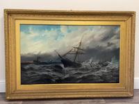 Huge 19th Century Seascape Oil Painting Sinking Ship Signalling Rescuers by Henry E Tozer (35 of 58) Huge 19th Century Seascape Oil Painting Sinking Ship Signalling Rescuers by Henry E Tozer (35 of 58)
