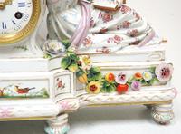 Original Meissen Porcelain Mantel Clock Figural Striking 8-Day Mantle Clock c.1860 (4 of 6) Original Meissen Porcelain Mantel Clock Figural Striking 8-Day Mantle Clock c.1860 (4 of 6)