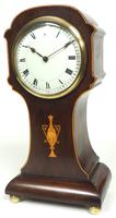 Impressive Solid Mahogany Tulip Cased Timepiece Clock with Satinwood Inlaid Decoration (8 of 10) Impressive Solid Mahogany Tulip Cased Timepiece Clock with Satinwood Inlaid Decoration (8 of 10)