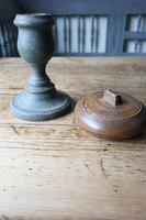 Scandinavian / Swedish 'Folk Art' Gustavian era original green-blue paint large wooden turned table candlestick c.1805 (16 of 16) Scandinavian / Swedish 'Folk Art' Gustavian era original green-blue paint large wooden turned table candlestick c.1805 (16 of 16)