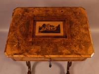 Good Victorian Ladies Sewing Table inlaid with castle ruins (7 of 10) Good Victorian Ladies Sewing Table inlaid with castle ruins (7 of 10)