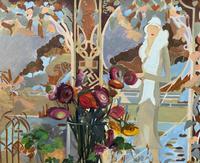 Stunning Original Art Deco Style Contemporary Figural Still Life Oil Painting (9 of 10) Stunning Original Art Deco Style Contemporary Figural Still Life Oil Painting (9 of 10)