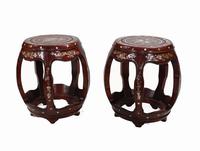 Pair Chinese Barrel Seats Pedestal Stand Tables (3 of 11) Pair Chinese Barrel Seats Pedestal Stand Tables (3 of 11)