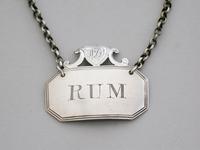George III Silver Wine Label 'Rum' by Henry Chawner, London 1794 (2 of 7) George III Silver Wine Label 'Rum' by Henry Chawner, London 1794 (2 of 7)