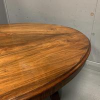 Large oval walnut coffee table with trestle base (4 of 6) Large oval walnut coffee table with trestle base (4 of 6)