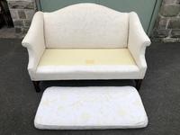 English Upholstered Camel Back Sofa (6 of 8) English Upholstered Camel Back Sofa (6 of 8)