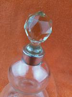 Antique Silver Plate Topped Blown Hourglass Bottle with a Cut Glass Stopper c.1900 (4 of 12) Antique Silver Plate Topped Blown Hourglass Bottle with a Cut Glass Stopper c.1900 (4 of 12)