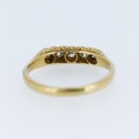 Antique Victorian Old Cut Diamond Five Stone 18k 18ct Yellow Gold Scroll Ring (4 of 9) Antique Victorian Old Cut Diamond Five Stone 18k 18ct Yellow Gold Scroll Ring (4 of 9)