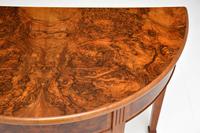 Antique Burr Walnut Demi Lune Console Table (3 of 8) Antique Burr Walnut Demi Lune Console Table (3 of 8)