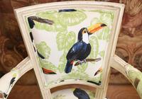 Pair of Painted Arm Chairs Regency Toucan Print Interiors (4 of 5)