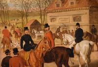 Oil Painting by Edward Benjamin Herberte "The Meet at Stonebridge" (3 of 6) Oil Painting by Edward Benjamin Herberte "The Meet at Stonebridge" (3 of 6)
