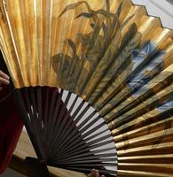 5ft Vintage Oriental Hand Painted Gold Wall Fan with Butterflies (4 of 10) 5ft Vintage Oriental Hand Painted Gold Wall Fan with Butterflies (4 of 10)