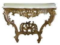 Gilded Louis XV Style Console Table with Marble Top (2 of 6) Gilded Louis XV Style Console Table with Marble Top (2 of 6)