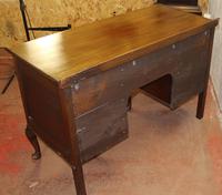 1920s Mahogany Pedestal Desk on Cab Legs. 1 Piece (4 of 4) 1920s Mahogany Pedestal Desk on Cab Legs. 1 Piece (4 of 4)