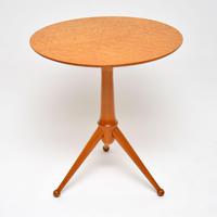 1960’s Vintage Burr Maple Tripod Side Table (3 of 7) 1960’s Vintage Burr Maple Tripod Side Table (3 of 7)
