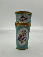 Antique Bilston Enamel Etui / Sewing Box Case c.1770