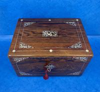 William IV Rosewood Jewellery Box Inlaid with Beautiful Mother of Pearl (4 of 14) William IV Rosewood Jewellery Box Inlaid with Beautiful Mother of Pearl (4 of 14)