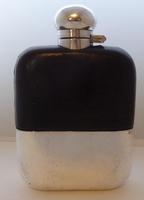 1934 Daniel & Arter Solid Hallmarked Silver Leather and Glass Hip Flask 7fl oz (4 of 12) 1934 Daniel & Arter Solid Hallmarked Silver Leather and Glass Hip Flask 7fl oz (4 of 12)