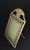 Antique Brass Fretwork Easel Photo Frame. (6 of 6) Antique Brass Fretwork Easel Photo Frame. (6 of 6)