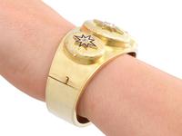 0.49ct Diamond & 18ct Yellow Gold Triple-locket Bangle - Antique c.1880 (11 of 12) 0.49ct Diamond & 18ct Yellow Gold Triple-locket Bangle - Antique c.1880 (11 of 12)