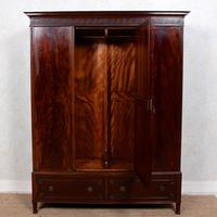 Triple Compactum Wardrobe Flame Mahogany 19th Century (2 of 12) Triple Compactum Wardrobe Flame Mahogany 19th Century (2 of 12)