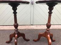 Pair of Walnut Leather Top Tripod Wine Tables (5 of 8) Pair of Walnut Leather Top Tripod Wine Tables (5 of 8)