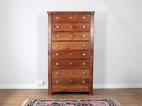 Late 19th Century French Cherrywood "Semainier" Tallboy (7 of 9) Late 19th Century French Cherrywood "Semainier" Tallboy (7 of 9)