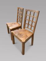 Pair of English Tiger & Burr Oak Chairs by Linford (2 of 4) Pair of English Tiger & Burr Oak Chairs by Linford (2 of 4)