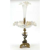 19th Century Opaline Glass & Gilt Bronze Dolphin Centrepiece (5 of 5) 19th Century Opaline Glass & Gilt Bronze Dolphin Centrepiece (5 of 5)