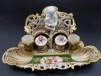 Very Fine & Rare Late 19th Century Continental Porcelain Encrier (6 of 6) Very Fine & Rare Late 19th Century Continental Porcelain Encrier (6 of 6)