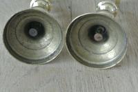 Pair of Victorian Brass Candlesticks c.1830-1860 Round Base Through Pushers 9.6" (3 of 6) Pair of Victorian Brass Candlesticks c.1830-1860 Round Base Through Pushers 9.6" (3 of 6)