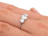 2ct Diamond & Platinum Three Stone Ring - Vintage c.1940 (8 of 9) 2ct Diamond & Platinum Three Stone Ring - Vintage c.1940 (8 of 9)