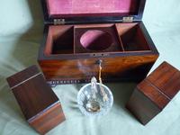 Rosewood Twin Canisters + Bowl Tea Caddy c.1840 (16 of 16) Rosewood Twin Canisters + Bowl Tea Caddy c.1840 (16 of 16)