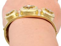 0.49ct Diamond & 18ct Yellow Gold Triple-locket Bangle - Antique c.1880 (12 of 12) 0.49ct Diamond & 18ct Yellow Gold Triple-locket Bangle - Antique c.1880 (12 of 12)