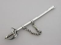 Victorian Novelty Silver Officers Dress Sword Letter Opener by Sampson Mordan, London, 1896. 'Emmie' (5 of 14) Victorian Novelty Silver Officers Dress Sword Letter Opener by Sampson Mordan, London, 1896. 'Emmie' (5 of 14)