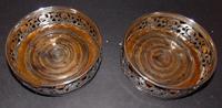 Pair Victorian Silver Plated Coasters (6 of 7) Pair Victorian Silver Plated Coasters (6 of 7)