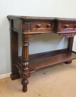 Antique Oak Victorian Shaped Sideboard Server (6 of 15) Antique Oak Victorian Shaped Sideboard Server (6 of 15)