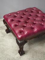 George III Style Mahogany and Leather Upholstered Centre Stool (2 of 8) George III Style Mahogany and Leather Upholstered Centre Stool (2 of 8)