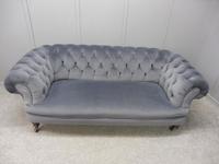 Restored Victorian Chesterfield Sofa in Grey Velvet (11 of 11) Restored Victorian Chesterfield Sofa in Grey Velvet (11 of 11)